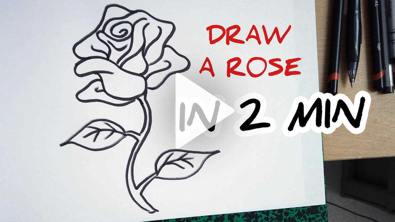 How To Draw A Rose In 2 Min Easy By Cristoeuf On Deviantart How To Draw A Rose In 2 Min Easy By Cristoeuf On Deviantart