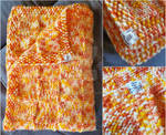 Orange Knit Baby Blanket by PiixXxiiE