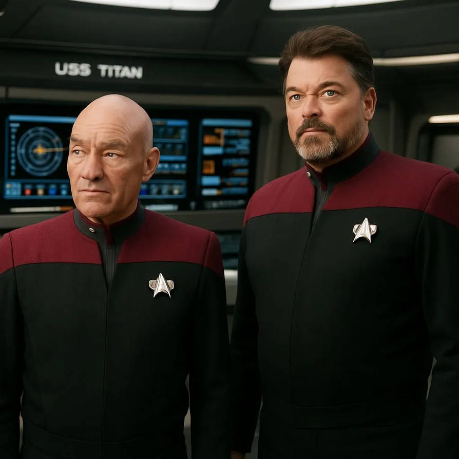 James And Travis Riker Captain Picard and Captain Riker by JamesTerrano on DeviantArt