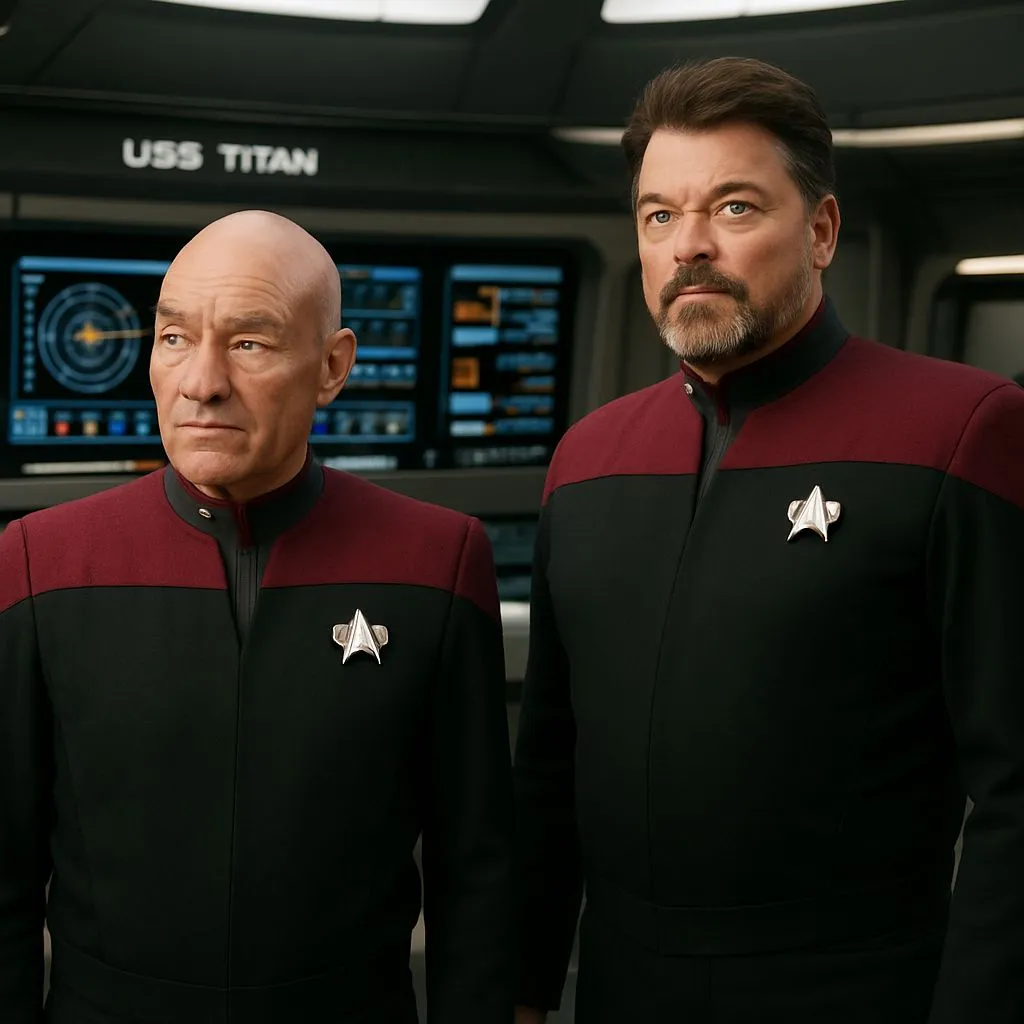 Captain Ric Captain Picard and Captain Riker by JamesTerrano on DeviantArt