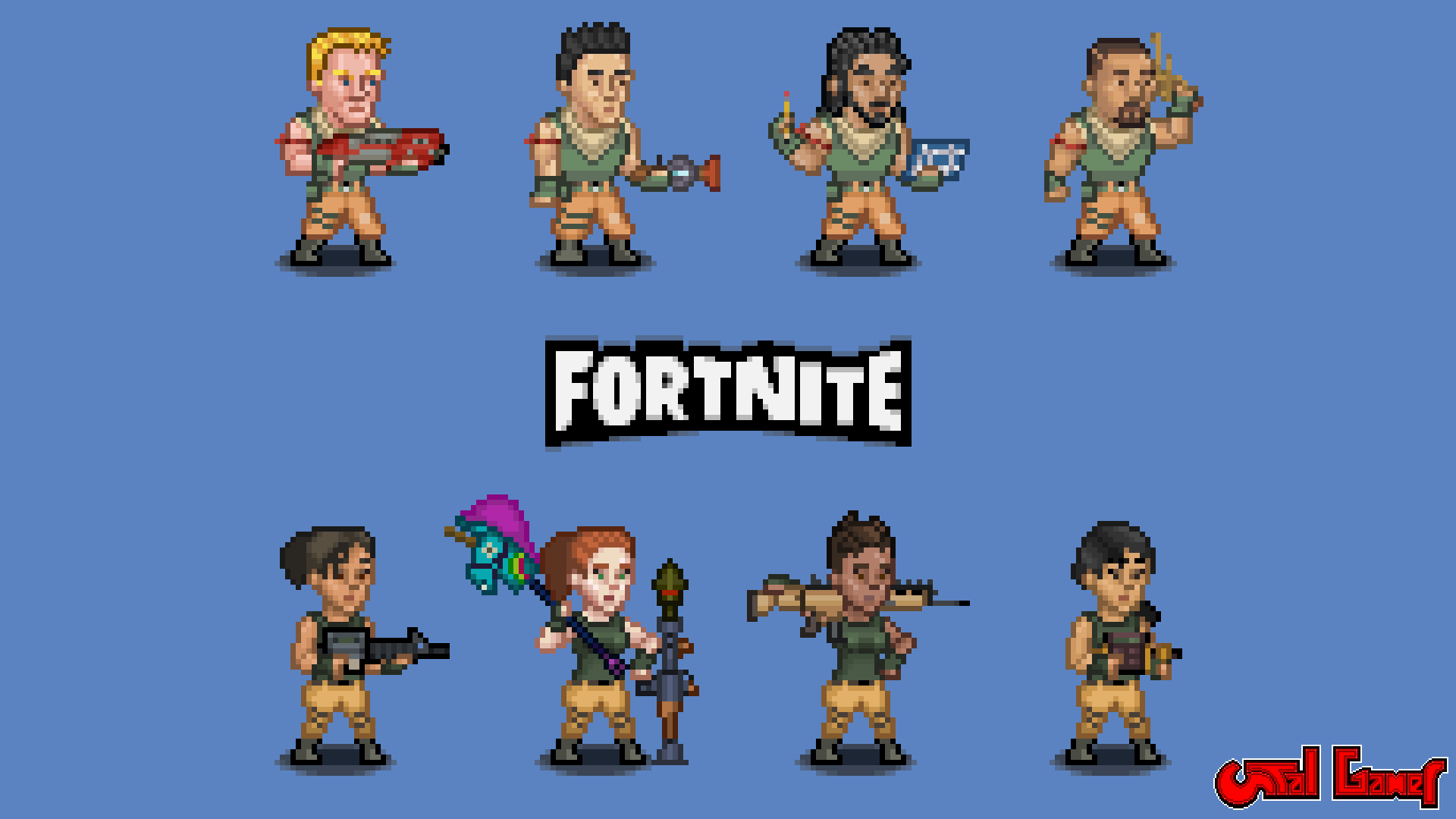 Fortnite Battle Royale Default Characters By Untalgamer On Deviantart Fortnite Default Skin Pixel Art Fortnite Default Skin Pixel Art Fortnite Battle Royale Default Characters By Untalgamer On Deviantart