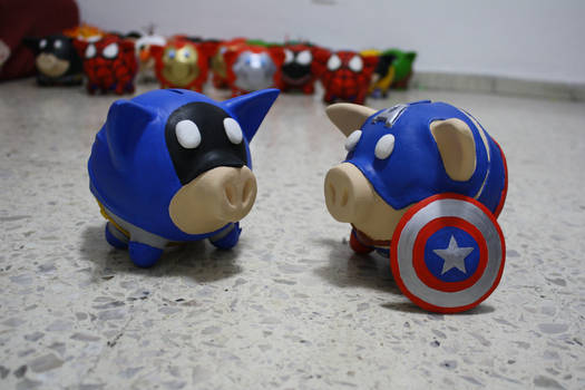 Batsy and Cap piggy bank