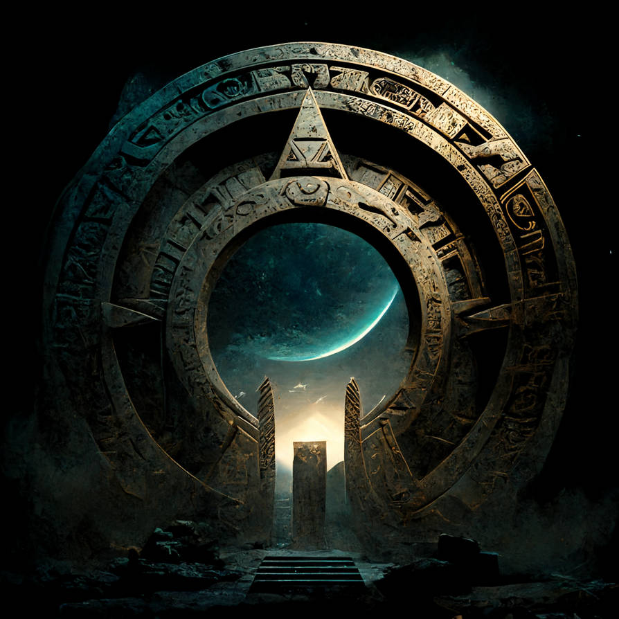 Stargate with rune glyphs - MidjourneyAI by riverfox1 on DeviantArt