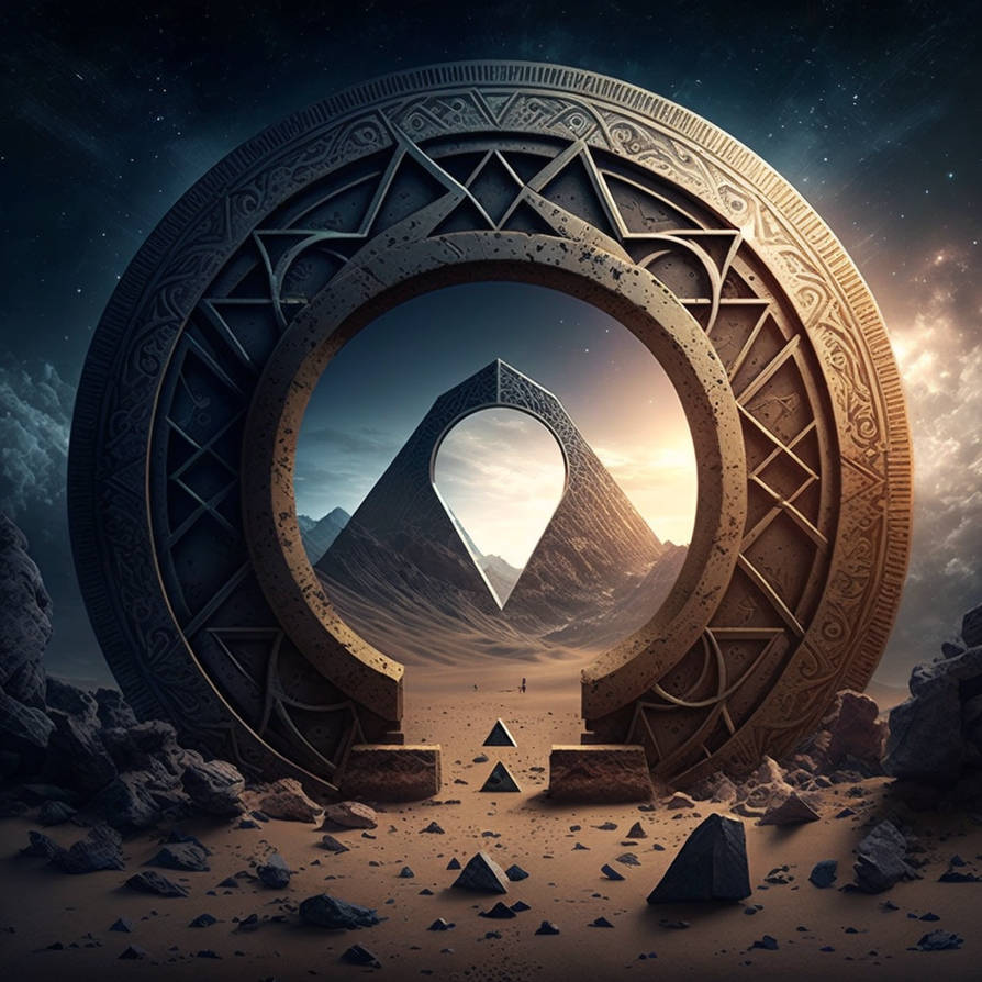 Stargate With Rune Glyphs Midjourneyai 2 by riverfox1 on DeviantArt
