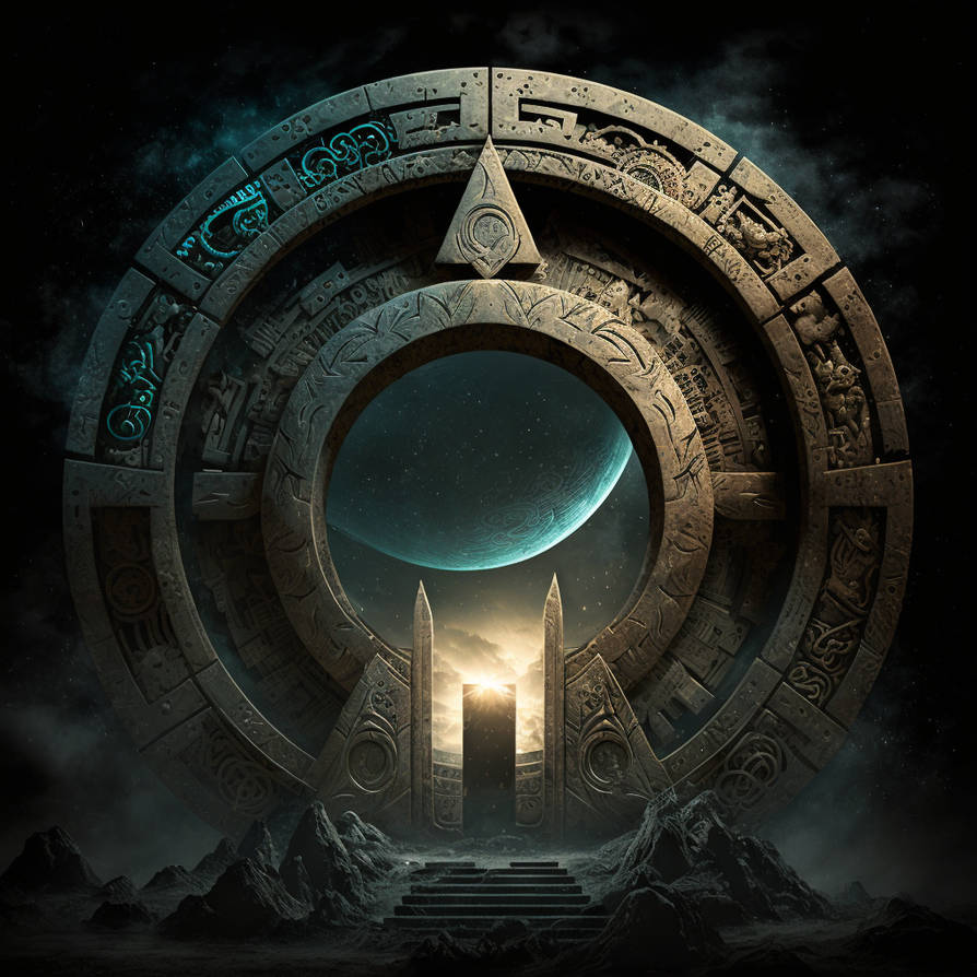 Stargate With Rune Glyphs Midjourneyai 1-upscaled by riverfox1 on ...