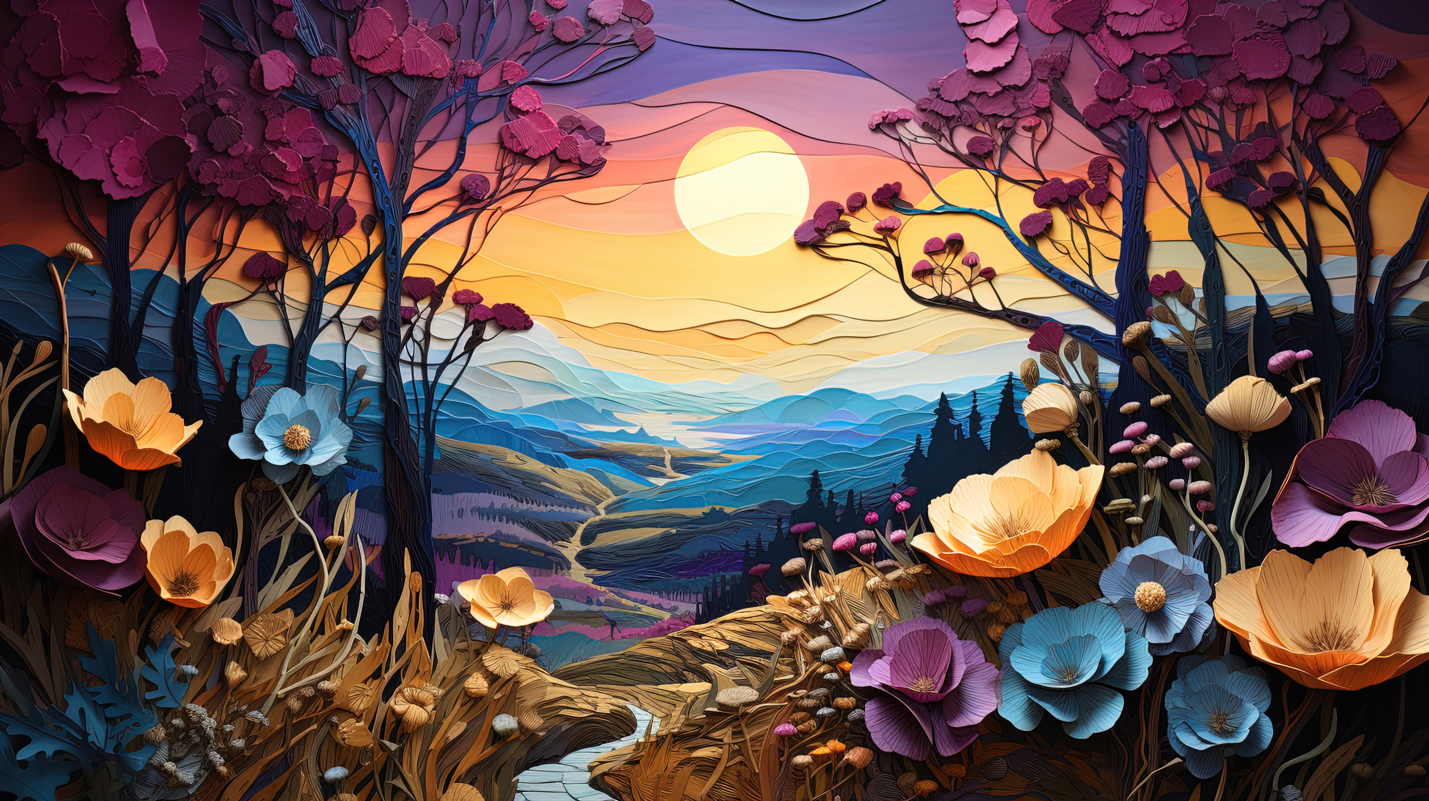 Torn Paper Collage landscape-3 by riverfox1 on DeviantArt