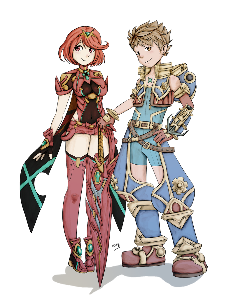 Pyra and Rex by Lady-of-Link on DeviantArt