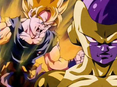 Golden Frieza vs SSJ Goku