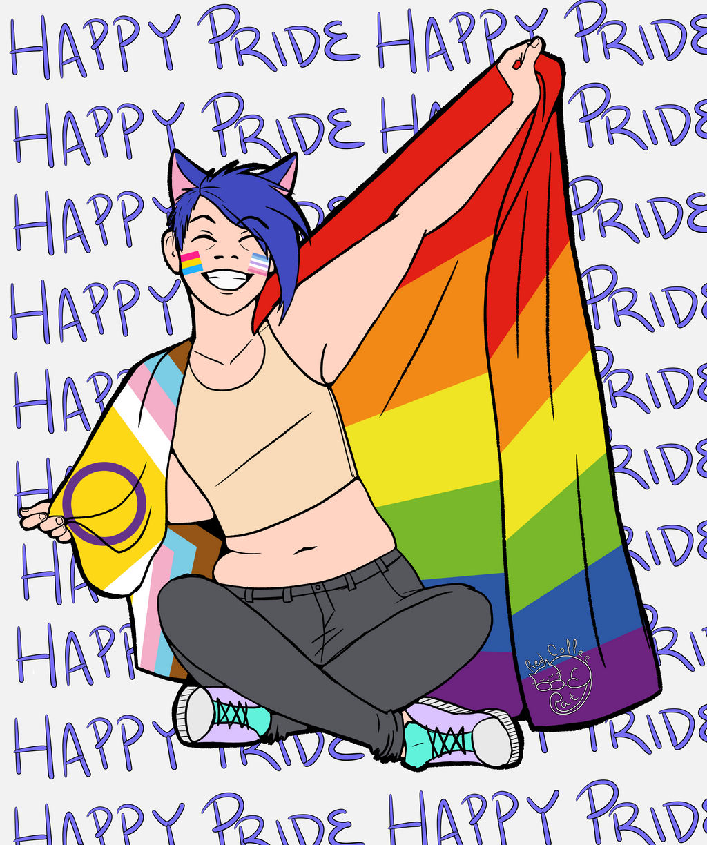 Happy Pride Month By RedCatDraws On DeviantArt happy-pride-month-by-redcatdraws-on-deviantart
