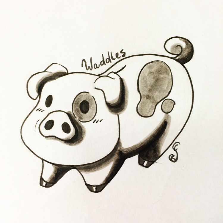 Inktober Day 08 - Waddles!