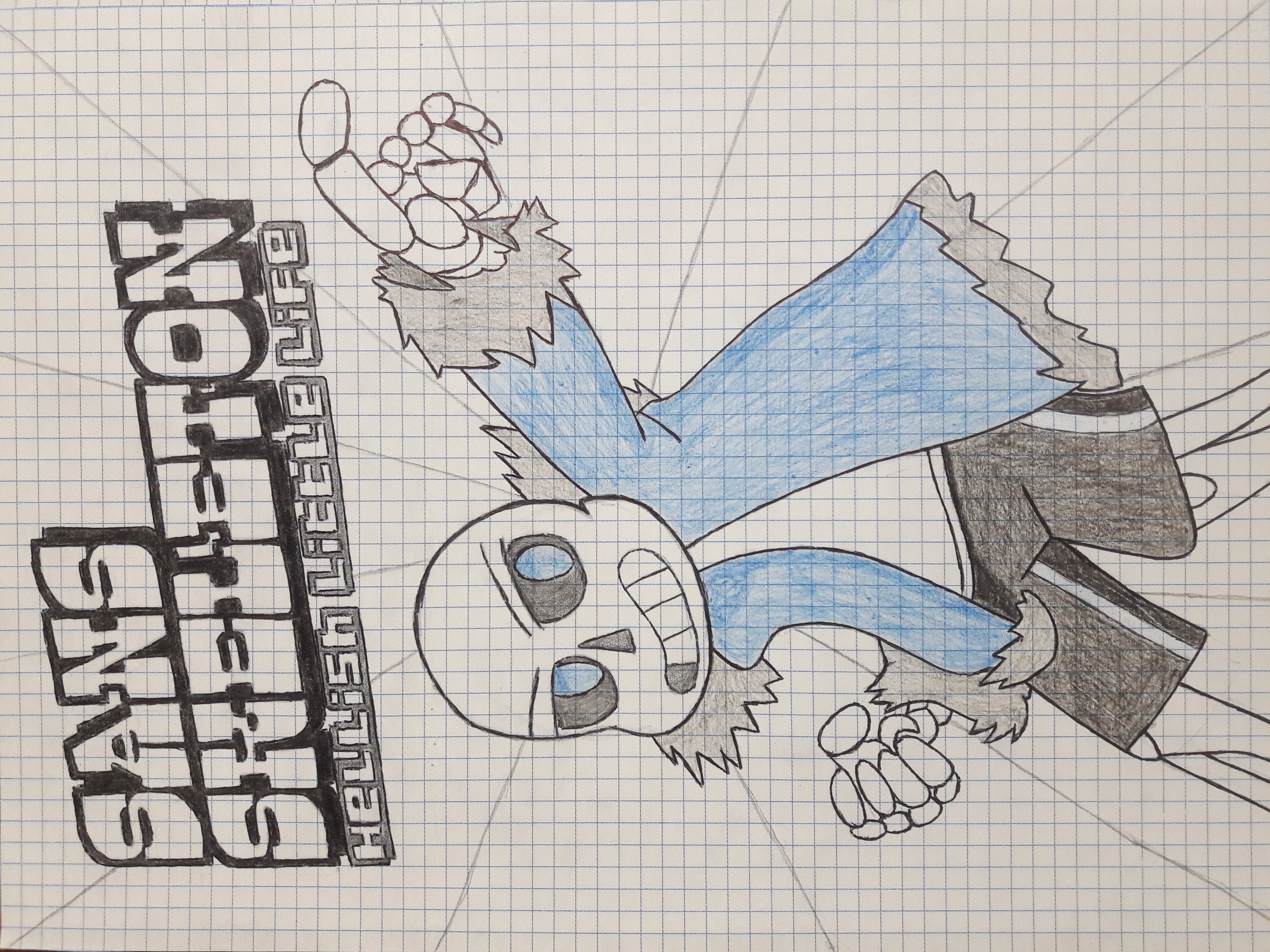 How to draw Sans from 'Undertale' - Speed drawing pixel art