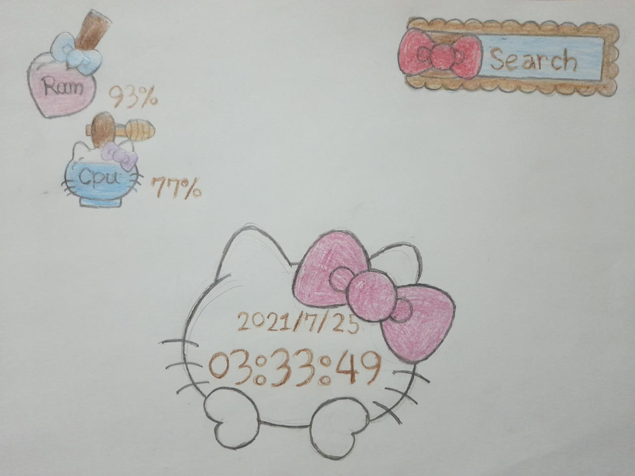 Hello Kitty XWidget (drawing) by dev-rogelis on DeviantArt