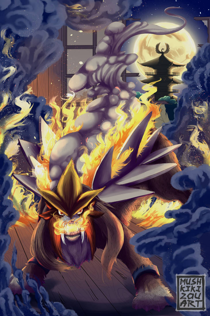 Entei by MushkiKizou-Art on DeviantArt