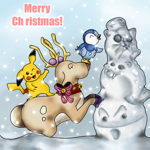 christmas with  pokemon