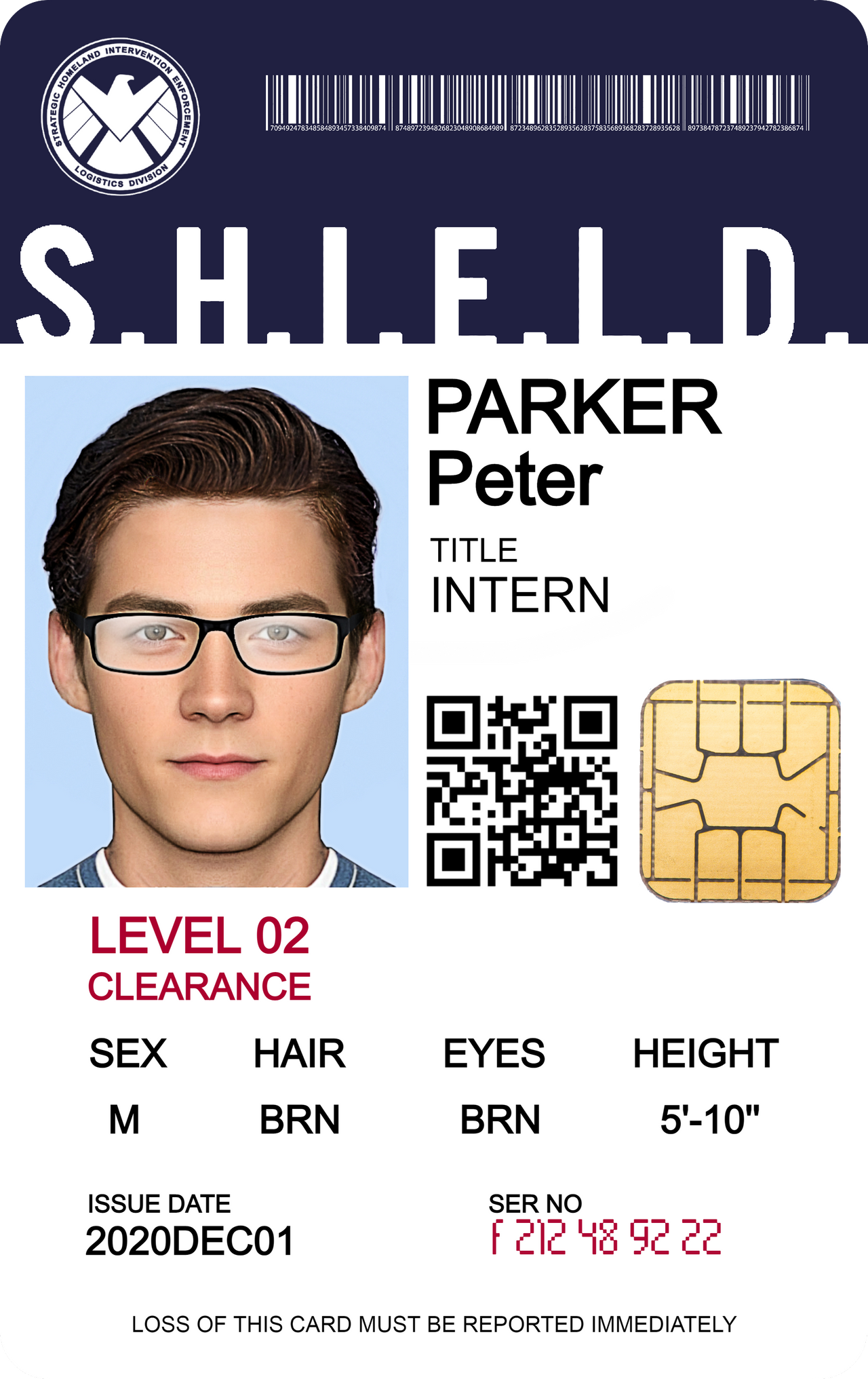 Peter Parker S H I E L D ID Card by OshKoshBgosh on DeviantArt Peter Parker S H I E L D ID Card by OshKoshBgosh on DeviantArt