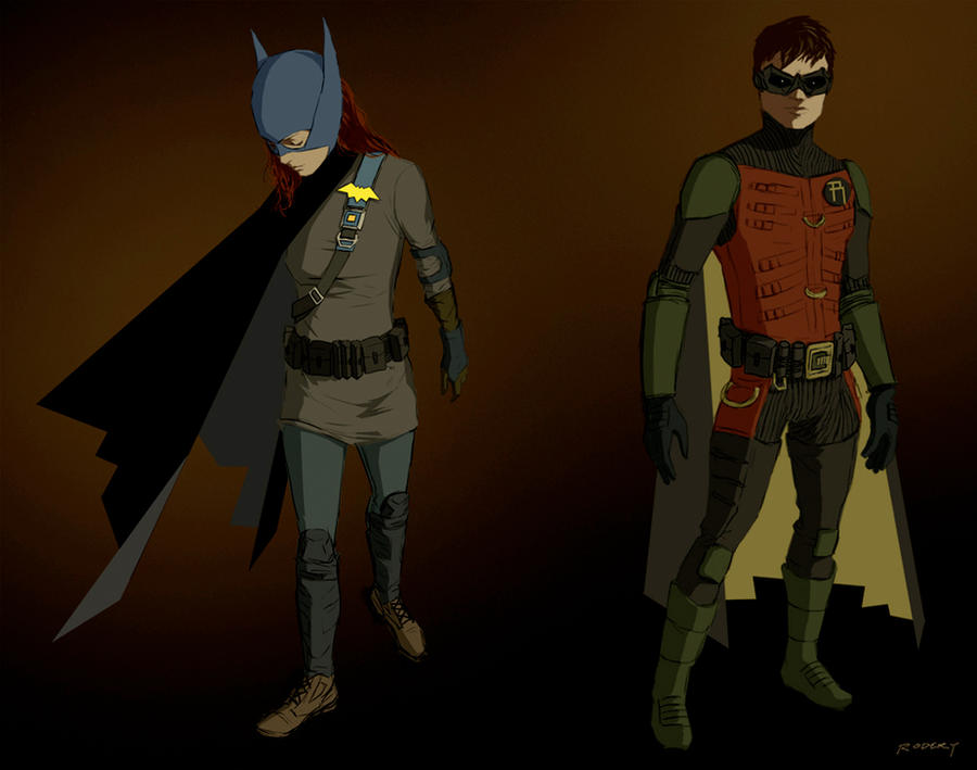 Batgirl and Robin by clayrodery on DeviantArt