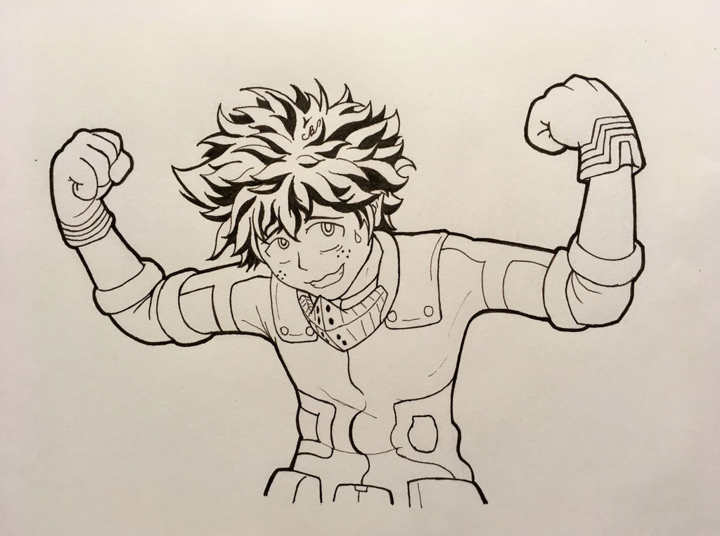 Midoriya - My Hero Academia Line-Art (WIP) by Nikolai-Bartolf on DeviantArt
