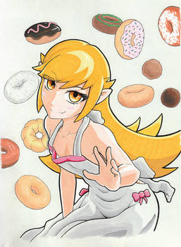 Shinobu Oshino (With Background)- Bakemonogatari