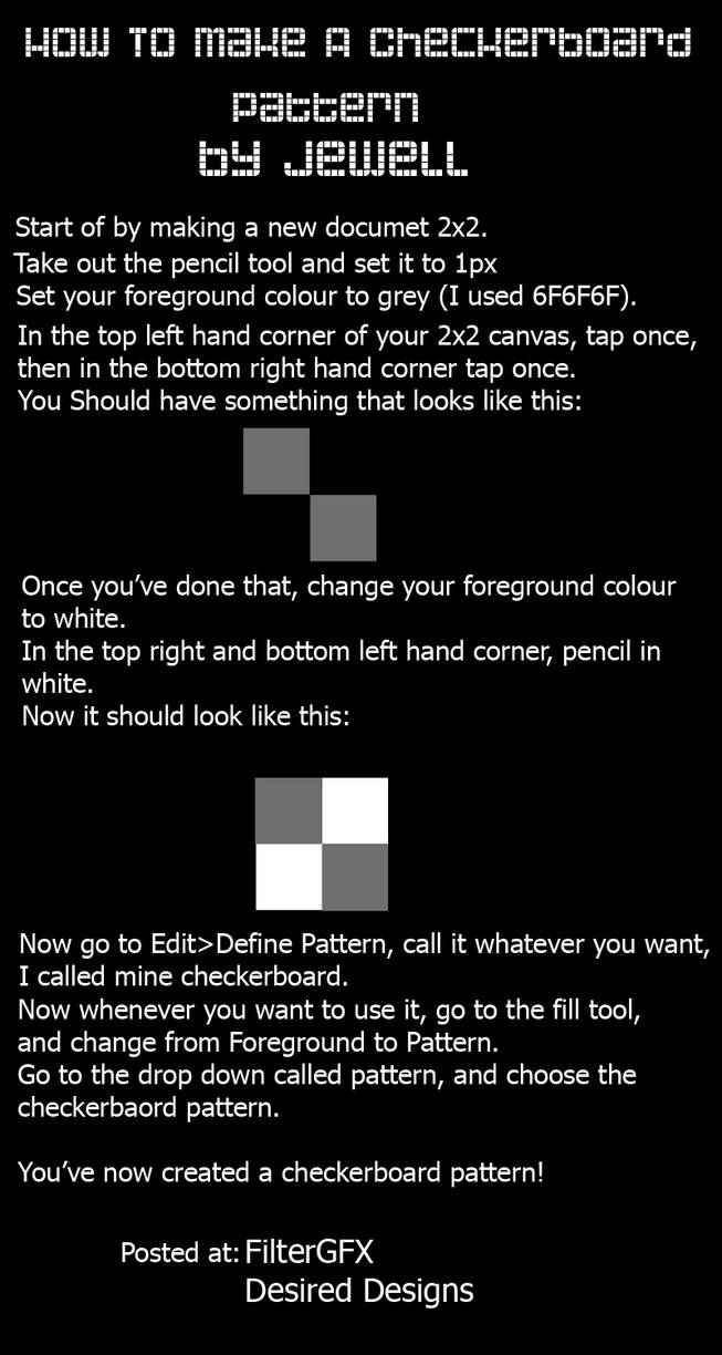 Checkerboard Cheet Code Checkerboard Pattern Tutorial by Jewell89 on DeviantArt
