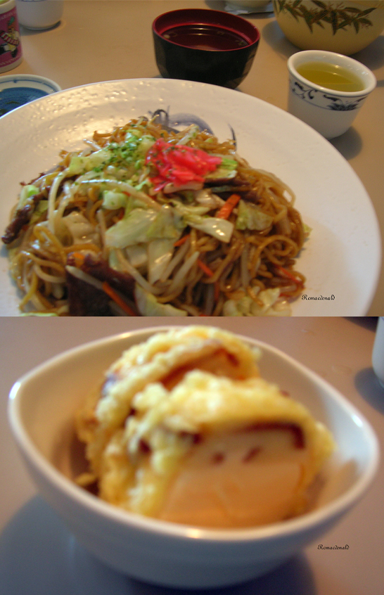 Beef Yakisoba and Tempura Ice Cream