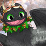 toothless says happy holidays