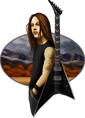 Matt Tuck and his guitar