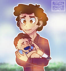 Dipper Pines with his son, Alex pines