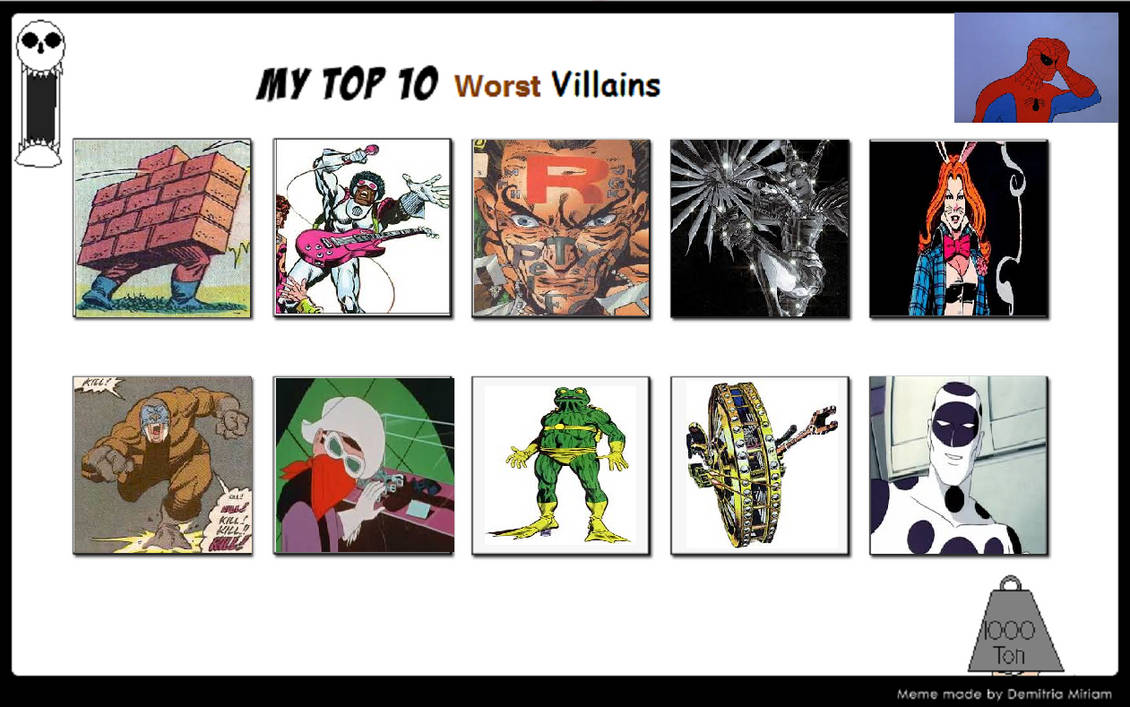 Top 10 worst Spider-Man villains by Dreddzilla on DeviantArt