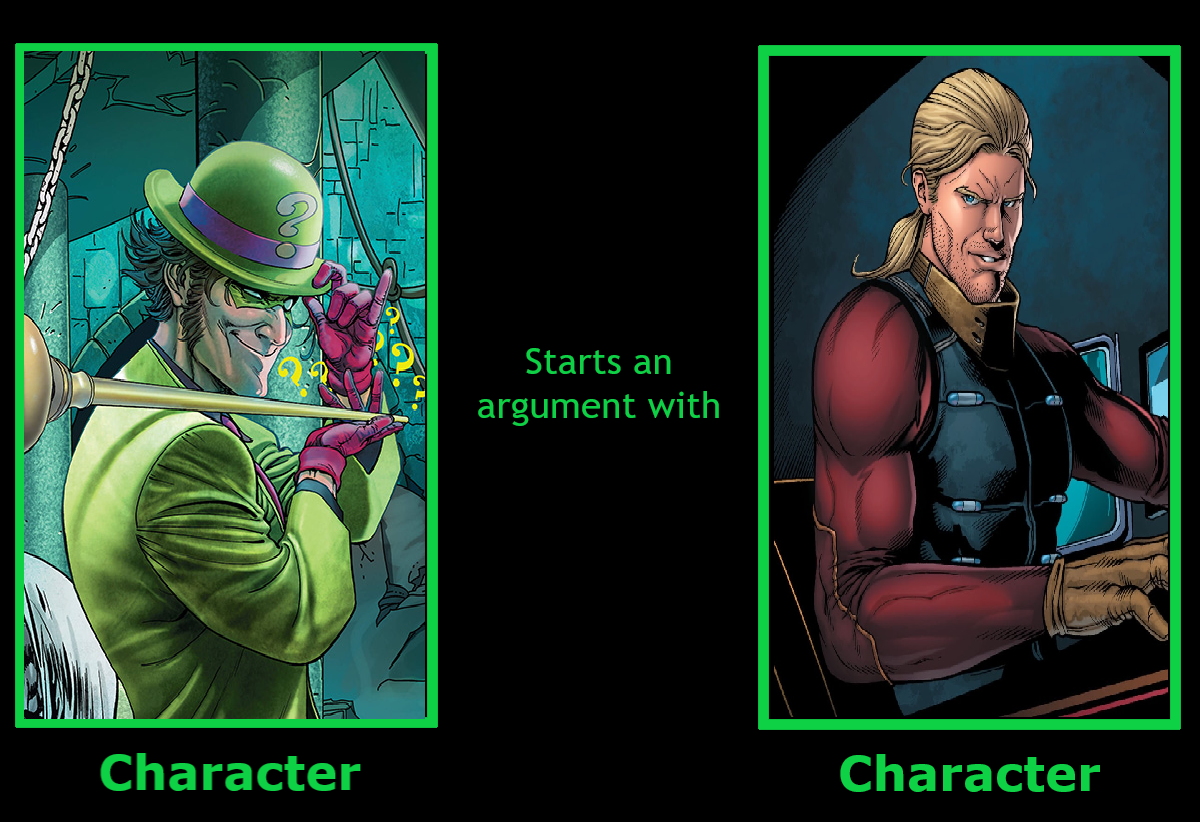 Cluemaster Vs Riddler Riddler starts an argument with Cluemaster by Dreddzilla on DeviantArt