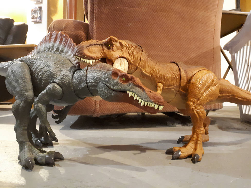 T-rex vs Spinosaurus rematch by Dreddzilla on DeviantArt