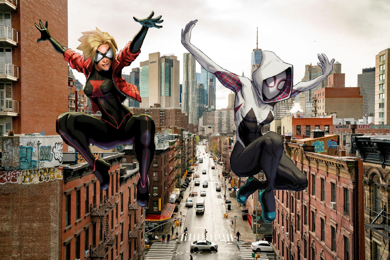 Spider Gwen And Spider Woman By Dreddzilla On Deviantart Spider Gwen And Spider Woman By Dreddzilla On Deviantart