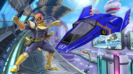 Captain Falcon and Blue Falcon by Dreddzilla