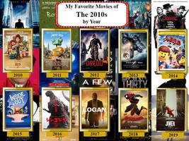 My favorite movies of the 2010s by year 