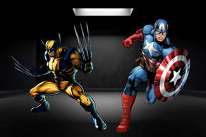 Wolverine and Captain America 