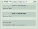 WHITE TOP content-holder box by CypherVisor