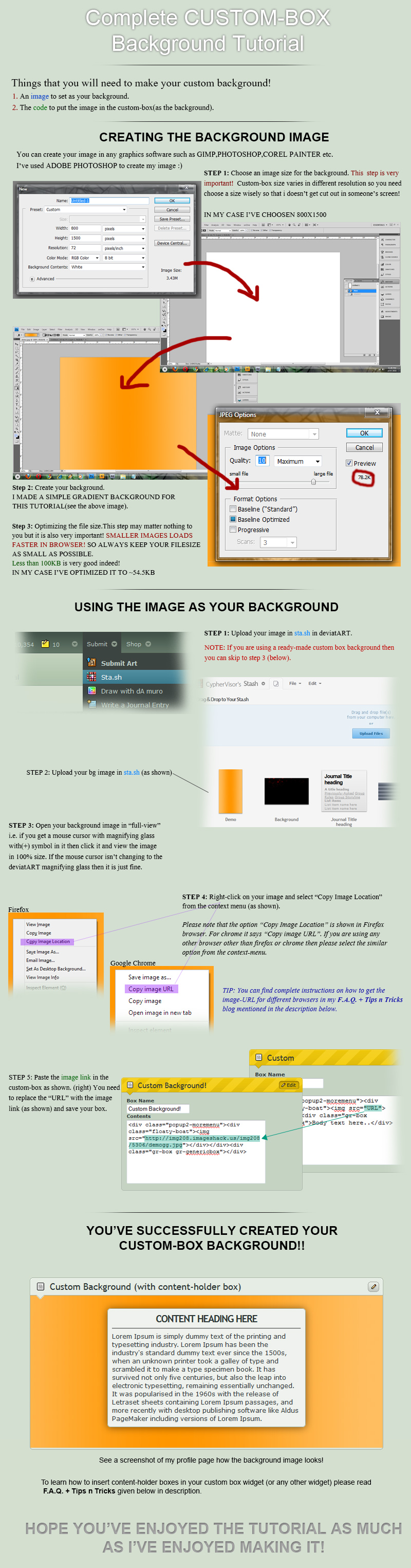 Custom-box Background Tutorial