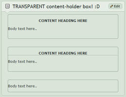 TRANSPARENT content-holder box