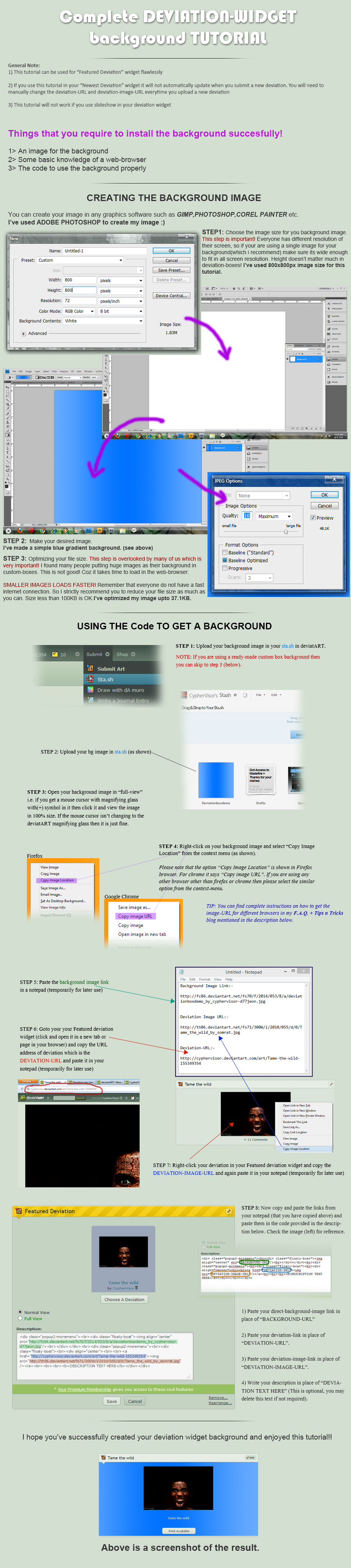 Deviation-box background tutorial