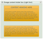 Orange content-holder box (Light font) by CypherVisor
