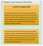 Orange content-holder box (Dark font) by CypherVisor
