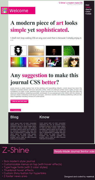 Basic CSS Journal Template by quenjamin on DeviantArt