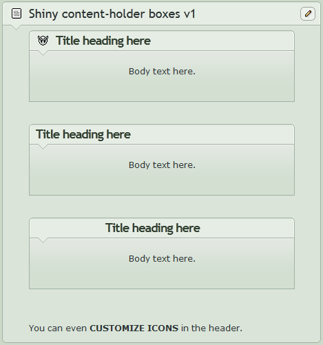 Shiny content-holder boxes v1
