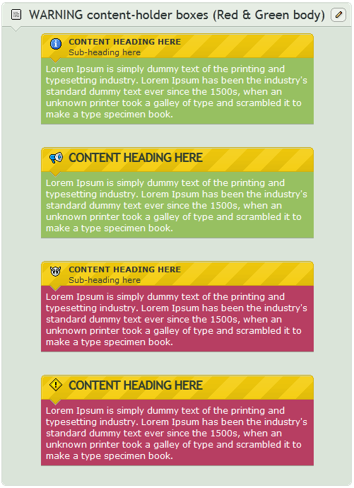 Warning Content-holder boxes (Red N Green body) by CypherVisor on ...