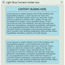 Light Blue Content-holder box