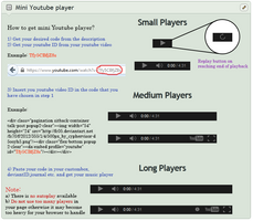 Mini Youtube Player embeddable code