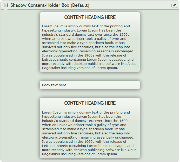 Shadow Content-holder box (Default)