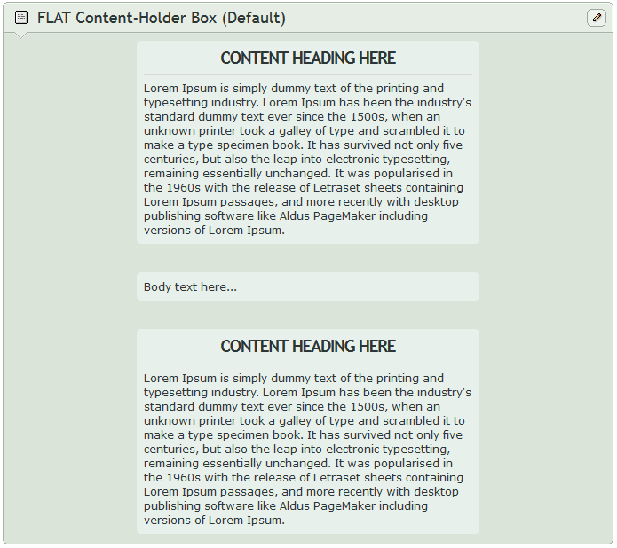 Flat Content-Holder Box (Default)