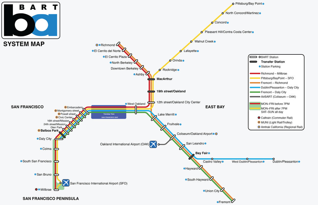 Redesigned BART Map by wenchance on DeviantArt