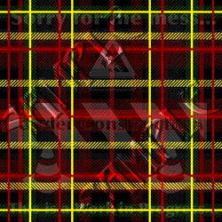 Gothic Pride - Black - Burgundy Plaid (Wool)