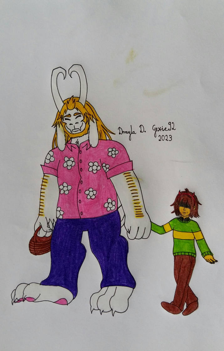 Asgore and Kris by DraylaDarielGexie92 on DeviantArt